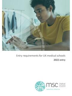 Entry requirements for UK medical schools