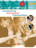 Establishing Therapeutic Relationships - RNAO