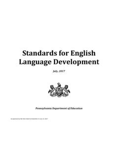 Standards for English Language Development