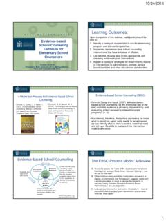 Evidence-based school counseling curricula for elementary ...