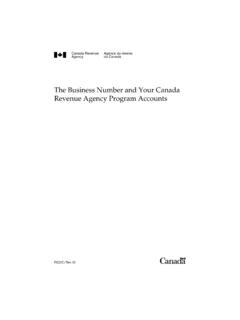 The Business Number and Your Canada Revenue …