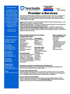 provider e services brochure2 - First Health