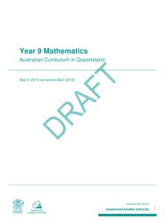Year 9 Mathematics - Queensland Curriculum and …