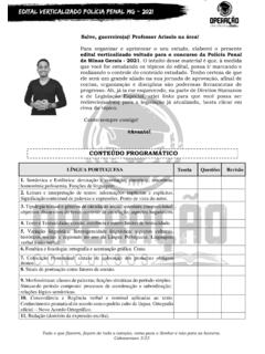 E EDITAL VERTICALIZADO POLÍCIA PENAL MG - 2021