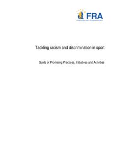 Tackling Racism in Sport - Fundamental Rights Agency