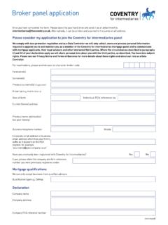 Broker panel application - Coventry Building Society