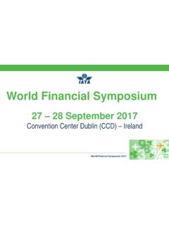 World Financial Symposium - IATA - Home