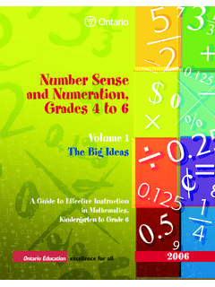 Number Sense and Numeration, Grades 4 to 6 - eWorkshop