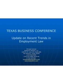 TEXAS BUSINESS CONFERENCE