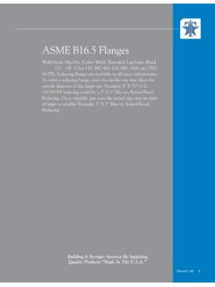 ASME B16.5 Flanges