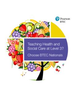 Teaching Health and Social Care at Level 3? - Edexcel