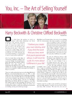 Harry Beckwith &amp; Christine Clifford Beckwith
