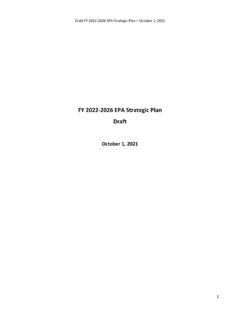 Draft FY 2022-2026 EPA Strategic Plan