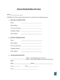 Texas trailer bill of sale template - FormsPal