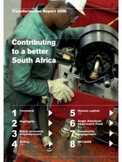 Contributing to a better South Africa - Anglo …