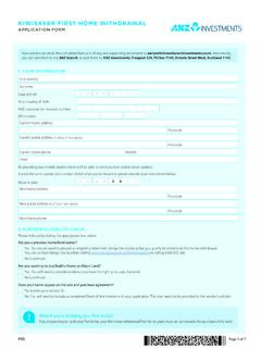 First Home Withdrawal Form - ANZ Bank New Zealand