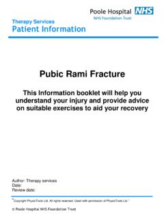Pubic Rami Fracture - University Hospitals Dorset NHS ...