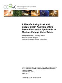 A Manufacturing Cost and Supply Chain Analysis of SiC ...