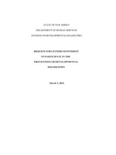 STATE OF NEW JERSEY DEPARTMENT OF HUMAN …