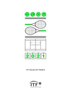 ITF RULES OF TENNIS - International Tennis Federation