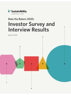 Rate the Raters 2020 Report - The SustainAbility Institute ...