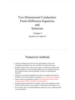 Two-Dimensional Conduction: Finite-Difference Equations ...