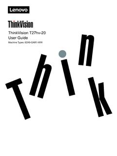 ThinkVision T27hv-20 User Guide