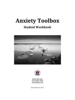 Anxiety Toolbox Student Workbook - Liberty University