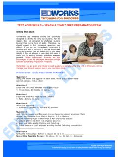 TEST YOUR SKILLS – YEAR 6 &amp; YEAR 7 FREE PREPARATION …