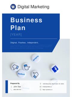 Digital Marketing Business Plan Example | Upmetrics