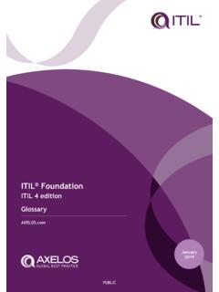 ITIL 4 Glossary - Purple Griffon