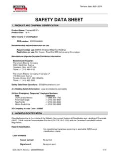 Material Safety Data Sheet - Weld-Tech Products