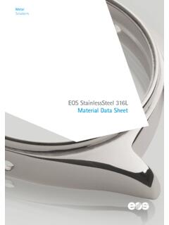 EOS StainlessSteel 316L Material Data Sheet