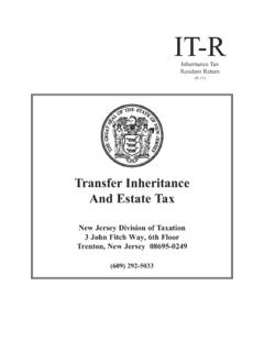 NJ Transfer Inheritance and Estate Tax