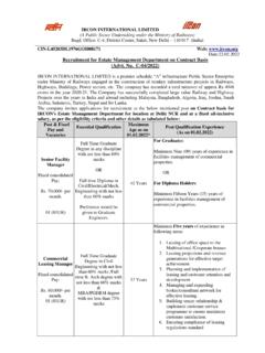 Recruitment for Estate Management Department on Contract ...