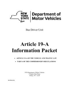 Article 19-A Information Packet - New York DMV