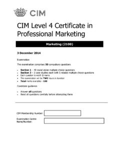 CIM Level 4 Certificate in Professional Marketing