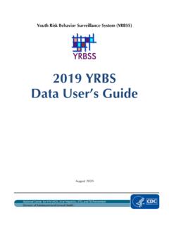 2019 National YRBS Data Users Guide - Centers for Disease ...