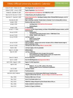 FAMU Official University Academic Calendar