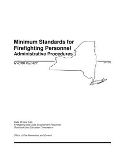 Minimum Standards for Firefighting Personnel - …