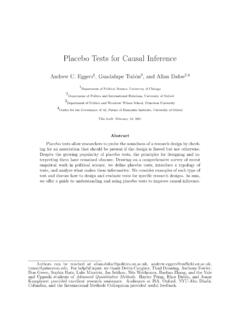 Placebo Tests for Causal Inference