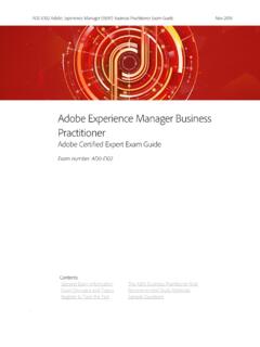 Adobe Experience Manager Business Practitioner Exam Guide