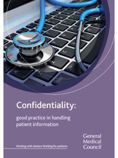 Confidentiality: good practice in handling patient information