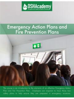 Emergency Action Plans and Fire Prevention Plans