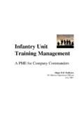 Infantry Unit Training Management - …