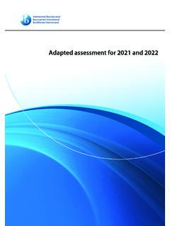 Adapted assessment for 2021 and 2022