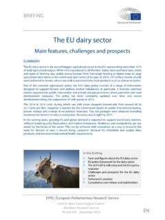The EU dairy sector - European Parliament