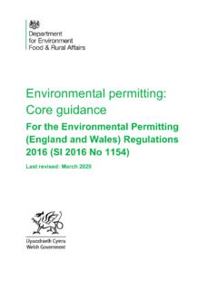 Environmental permitting: Core guidance