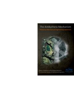 The Antikythera Mechanism - American Society of …