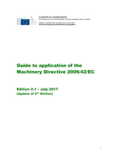 Guide to application of the Machinery Directive 2006/42/EC
